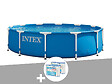 INTEX - Kit piscine tubulaire Intex Metal Frame ronde 3,66 x 0,76 m + 6 cartouches de filtration - vignette