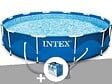 INTEX - Kit piscine tubulaire Intex Metal Frame ronde 3,66 x 0,76 m + Bâche à bulles - vignette