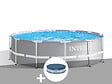 INTEX - Kit piscine tubulaire Intex Prism Frame ronde 3,66 x 1,22 m + Bâche de protection - vignette