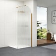 OTITEC - Paroi de douche italienne flûtée - 100 x 195 cm - Or brossé - SIENA - vignette