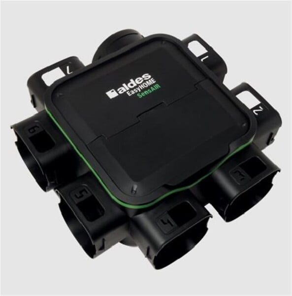 ALDES - Kit VMC EasyHOME SensAIR hygro intelligent - 7 piquages Ø 125mm + 1 rejet Ø 160mm- réf : 11033385 - ALDES - large