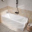 ALLIBERT - Pack Baignoire 180x80cm et 2 Tabliers recoupables - Blanc Brillant - Marina Round Duo - vignette