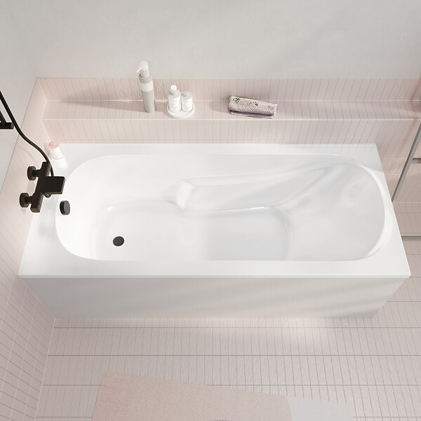 ALLIBERT - Pack Baignoire 170x80cm avec Tabliers recoupables 180cm et 80cm - Blanc Brillant - MAE - large
