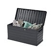 ARTPLAST - Coffre de rangement extérieur 350L - Coffre de Jardin Gris 118.5x52x57cm - Poignées de transport - Résistant à l'eau ArtPlast - vignette