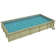 ALTANKA - Piscine hors sol en bois AQUA 10.2 x 5.2 - H.1.45 m, gris clair, fixations à visser - BAS7310OSPL2 - vignette