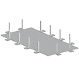 ALTANKA - Piscine hors sol en bois AQUA 10.2 x 5.2 - H.1.45 m avec plage, bleu pâle, fixations à visser - BAS7310OSPL+PLA310 - vignette