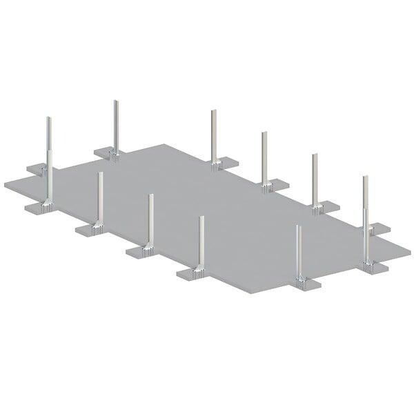 ALTANKA - Piscine hors sol en bois AQUA 10.2 x 5.2 - H.1.45 m avec plage, gris clair, fixations à visser - BAS7310OSPL2+PLA310 - large