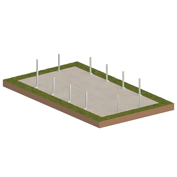 ALTANKA - Piscine hors sol en bois AQUA 10.2 x 5.2 - H.1.45 m, gris clair, cadre en métal - sans dalle - BAS7310OSPU2 - large