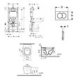 GEBERIT - Pack WC Bati-support Geberit Duofix + WC sans bride Vitra S60 + Abattant SoftClose + Plaque Blanche (S60Geb3) - vignette