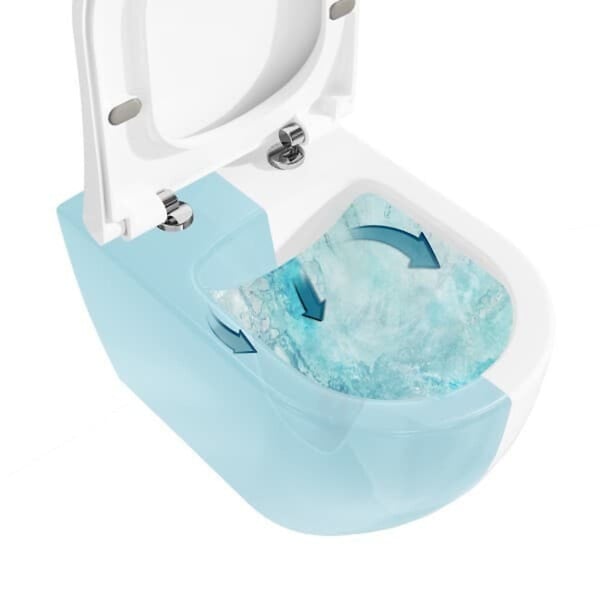 GROHE - Pack WC Bâti-support Rapid SL + WC sans bride Vitra S60 + Abattant SoftClose + Plaque chrome (RapidSL-S60-1) - large