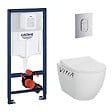 GROHE - Pack Rapid sl+ plaque arena chrome+ Fixations murales + set d'isolation phonique + cuvette suspendue (ArenaS60) - vignette