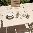 OVIALA - Ensemble table de jardin et 4 fauteuils en métal ivoire - Palavas - vignette