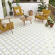 RO'MA NATURE - Carrelage effet Carreau ciment Roselis Jaune 22,3x22,3x0,9 cm Levior - Sol et mur intérieur (vendu par carton de 0,65 m²) - vignette