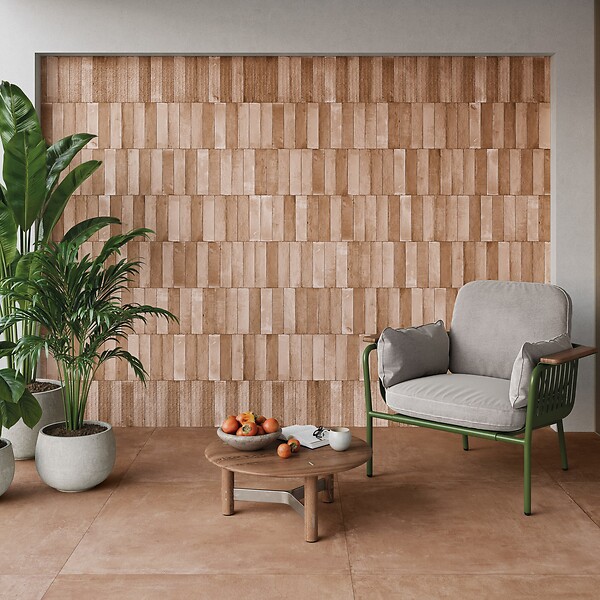RO'MA NATURE - Carrelage effet Zellige Terracotta 24,6x6x0,85 cm Azurel - Sol et mur intérieur (vendu par carton de 0,5 m²) - large