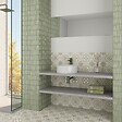 RO'MA NATURE - Carrelage effet Carreau ciment Moralis Vert 22,3x22,3x0,9 cm Levior - Sol et mur intérieur (vendu par carton de 0,65 m²) - vignette