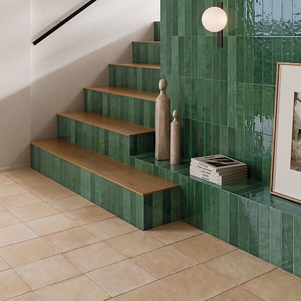 RO'MA NATURE - Carrelage effet Terre cuite Terracotta Clair 22,3x22,3x0,9 cm Argelio - Sol et mur intérieur (vendu par carton de 0,65 m²) - large