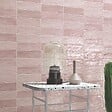 RO'MA NATURE - Carrelage effet Zellige Rose 20x6,5x0,85 cm Brillant Orisel - Mur intérieur (vendu par carton de 0,5 m²) - vignette