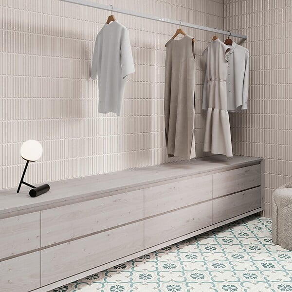 RO'MA NATURE - Carrelage 3D Gris Clair 40x20x1,4 cm Movira - Mur intérieur (vendu par carton de 0,72 m²) - large