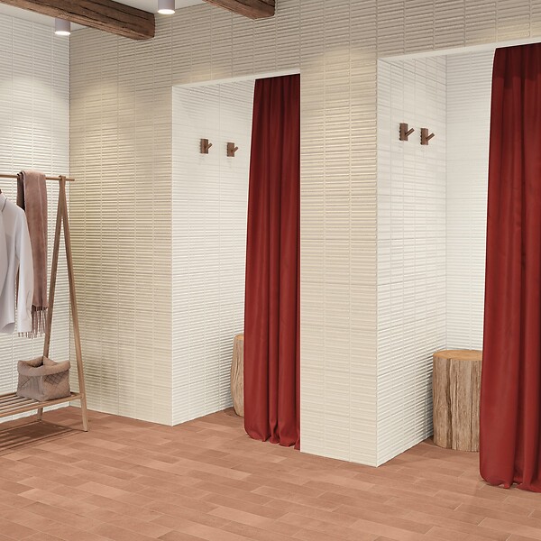 RO'MA NATURE - Carrelage 3D Blanc 40x20x1,4 cm Movira - Mur intérieur (vendu par carton de 0,72 m²) - large