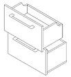 VIF - Set de 2 tiroirs en MDF - Blanc - l.50xP.45cm - vignette