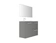 VIF - Set de 2 tiroirs en MDF - Gris clair - H.18xL.60xP.45cm - vignette