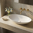 SWISS AQUA TECHNOLOGIES - Set vasque à poser Infinitio 61,5x36 cm sans trop-plein + bonde blanc mat (SATINF61536M-SET_BP) - vignette