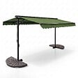 OVIALA - Store double pente 3 x 4m et 4 dalles lestées vert cactus  - Delgada - vignette