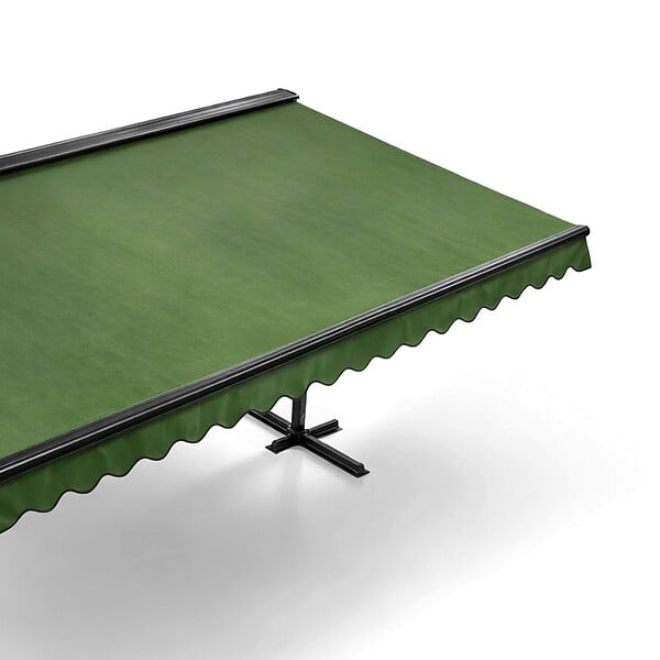 OVIALA - Store double pente 3 x 4m et 4 dalles lestées vert cactus  - Delgada - large