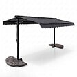 OVIALA - Store double pente 3 x 4m et 4 dalles lestées anthracite - Delgada - vignette
