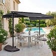 OVIALA - Store double pente 3 x 4m et 4 dalles lestées anthracite - Delgada - vignette