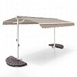 OVIALA - Store double pente 3 x 4m et 4 dalles lestées taupe - Delgada - vignette