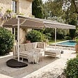 OVIALA - Store double pente 3 x 4m et 4 dalles lestées taupe - Delgada - vignette
