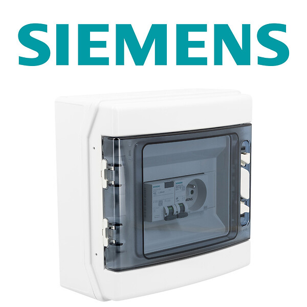 BATILEC - SIEMENS Tableau pré-équipé : ID 40A AC, disjoncteur 16A, prise modulaire 2P+T 16A. - large