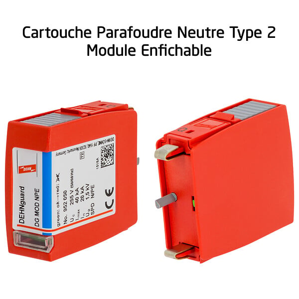DEHN - Cartouche Parafoudre Neutre Type 2 – Module Enfichable DEHN - large