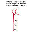 ANGELEYE - Échelle de Secours AngelEye 4,5 m – Pliable, Légère et Robuste – Échelle d'Évacuation pour Incendie – Capacité 450 kg-AngelEye - vignette