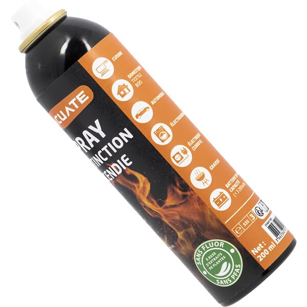 EVACUATE - Spray Extincteur 200 ml – Multi classes A B D E F – Idéal Maison, Bureau, Voiture - Protection incendie-EVACUATE - large