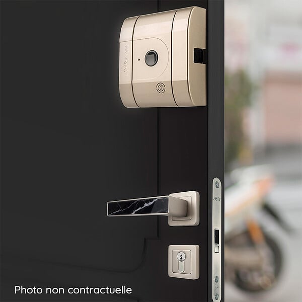 AYR - AYR Verrou int_LOCK PRO 508 : verrou intelligent pilotable à distance, blanc Bluetooth avec alarme - large