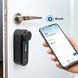 AYR - AYR Serrure connectée int_PASS 515 : Bluetooth, pilotable à distance, alarme intégrée 100dB, finition mat chrome - vignette