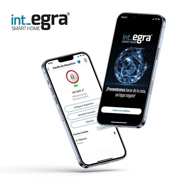 AYR - AYR Verrou int-LOCK PRO 508 : verrou intelligent pilotable à distance en laiton avec alarme Bluetooth - large