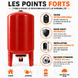 GT MARKET - Réservoir pression à vessie vertical - 100 litres - vignette