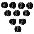 FONTINI - Lot de 10 prises Garby – Porcelaine noire – Installation encastrée - vignette