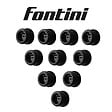 FONTINI - Lot de 10 prises Garby – Porcelaine noire – Installation encastrée - vignette
