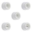 FONTINI - Lot de 5 Prises Garby – Prises Murales Intérieures Plastique Blanc – 16A / 250V – Pose en Saillie – Fabrication Européenne-FONTINI - vignette