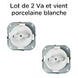 FONTINI - Lot de 2 Interrupteurs Va-et-Vient Garby Colonial – Porcelaine Blanche - vignette
