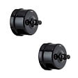 FONTINI - Lot de 2 Interrupteurs Va-et-Vient Garby – Porcelaine Noire - vignette