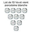 FONTINI - Lot de 10 Interrupteurs Va-et-Vient Garby Colonial – Porcelaine Blanche - vignette