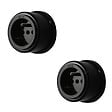 FONTINI - Lot de 2 prises Garby – Porcelaine noire – Installation encastrée - vignette