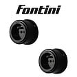 FONTINI - Lot de 2 prises Garby – Porcelaine noire – Installation encastrée - vignette