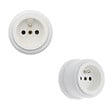 FONTINI - Lot de 2 Prises Garby – Prises Murales Intérieures Plastique Blanc – 16A / 250V – Pose en Saillie – Fabrication Européenne-FONTINI - vignette