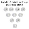 FONTINI - Lot de 10 Prises Garby – Prises Murales Intérieures Plastique Blanc – 16A / 250V – Pose en Saillie – Fabrication Européenne-FONTINI - vignette